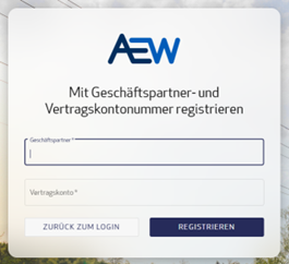 Registrierung Kundenportal