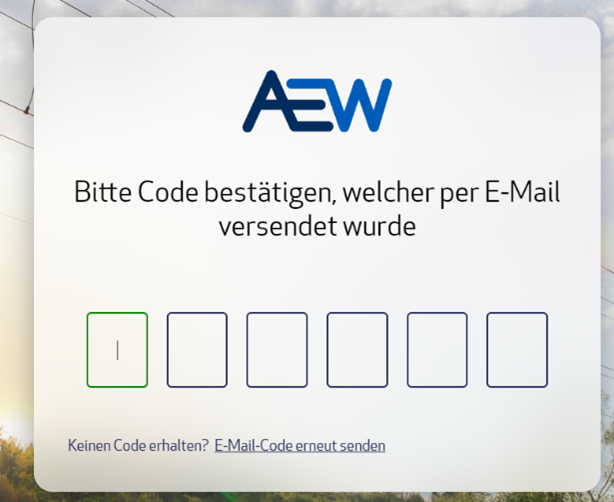 Code bestaetigen Kundenportal