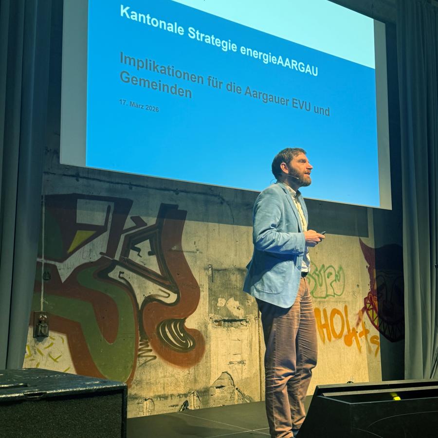 Adrian Fahrni, Leiter Abteilung Energie Kanton Aargau, am AEW Strom-Forum 2026
